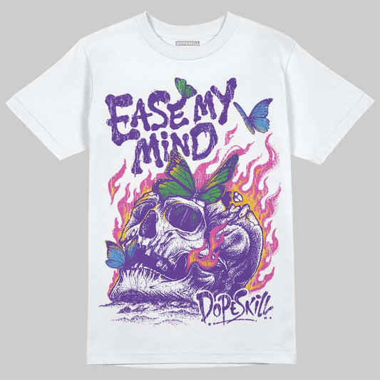 PURPLE Sneakers DopeSkill T-Shirt Ease My Mind Graphic Streetwear - White  