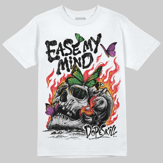 Black and White Sneakers DopeSkill T-Shirt Ease My Mind Graphic Streetwear - White 