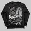 Jordan 4 Retro Cave Stone DopeSkill Long Sleeve T-Shirt Real Ones Move In Silence Graphic Streetwear - Black