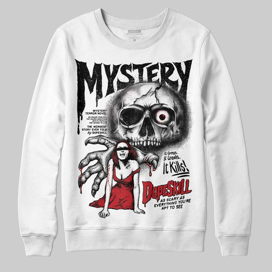 Jordan 4 “Black Cat” (2025) DopeSkill Sweatshirt Mystery Ghostly Grasp Graphic Streetwear - White