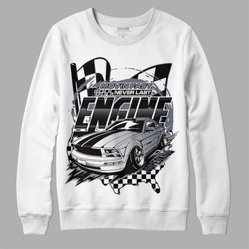 Jordan 14 Retro 'Stealth' DopeSkill Sweatshirt ENGINE Tshirt Graphic Streetwear - White