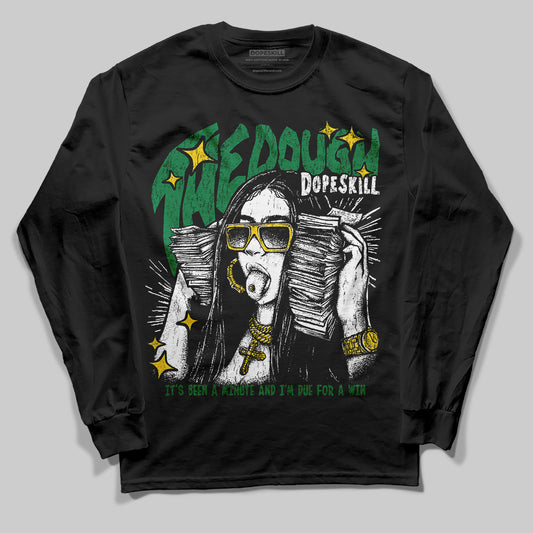 Green Sneakers DopeSkill Long Sleeve T-Shirt The Dough Graphic Streetwear - Black