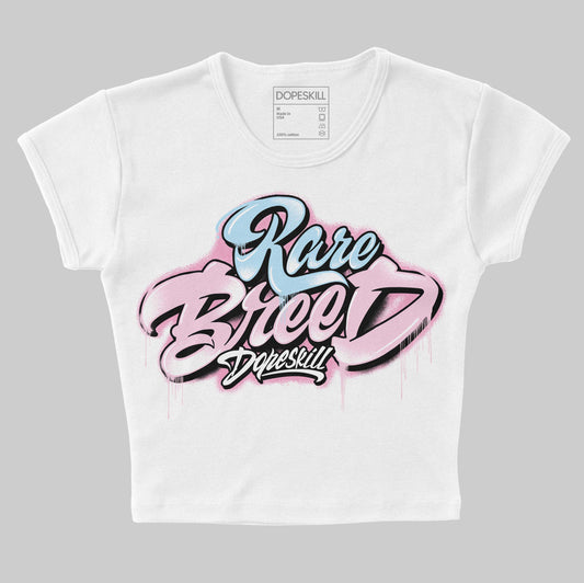 Jordan 1 Low SE Paw Print Pink Foam DopeSkill Women's Crop Top Rare Breed Type Graphic Streetwear - White