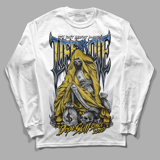 Dunk Low Vintage “Michigan” DopeSkill Long Sleeve T-Shirt Life or Die Graphic Streetwear - White