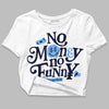 Jordan 5 Midnight Navy DopeSkill Women's Crop Top No Money No Funny Graphic Streetwear