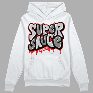 Grey Sneakers DopeSkill Hoodie Sweatshirt Super Sauce Graphic Streetwear - White 