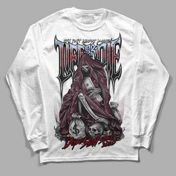 Jordan 5 Retro Burgundy (2023) DopeSkill Long Sleeve T-Shirt Life or Die Graphic Streetwear - White