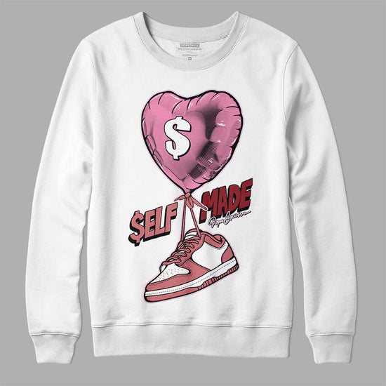 Valentine's Day Collection DopeSkill Sweatshirt Self Made Graphic Streetwear - White 