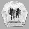 Jordan 3 “Off Noir” DopeSkill Long Sleeve T-Shirt Juneteenth Heart Graphic Streetwear - WHite