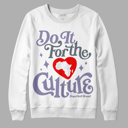 Jordan 5 Retro Low Indigo Haze DopeSkill Sweatshirt Do It For The Culture Graphic Streetwear - White