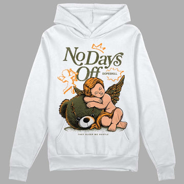 Jordan 5 "Olive" DopeSkill Hoodie Sweatshirt New No Days Off Graphic Streetwear - White 