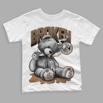 Jordan 3 Retro Palomino DopeSkill Toddler Kids T-shirt Sick Bear Graphic Streetwear - White