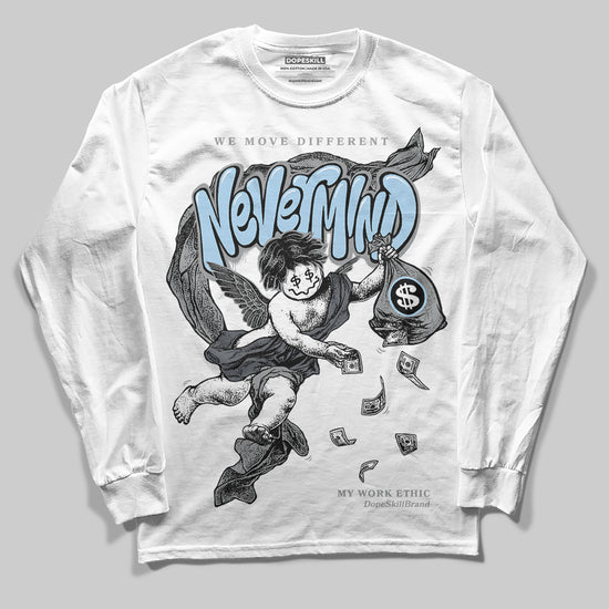 Jordan 5 Retro Wolf Grey (2026) DopeSkill Long Sleeve T-Shirt Nevermind Graphic Streetwear - White