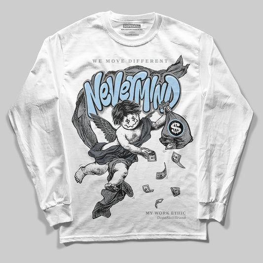Jordan 5 Retro Wolf Grey (2026) DopeSkill Long Sleeve T-Shirt Nevermind Graphic Streetwear - White