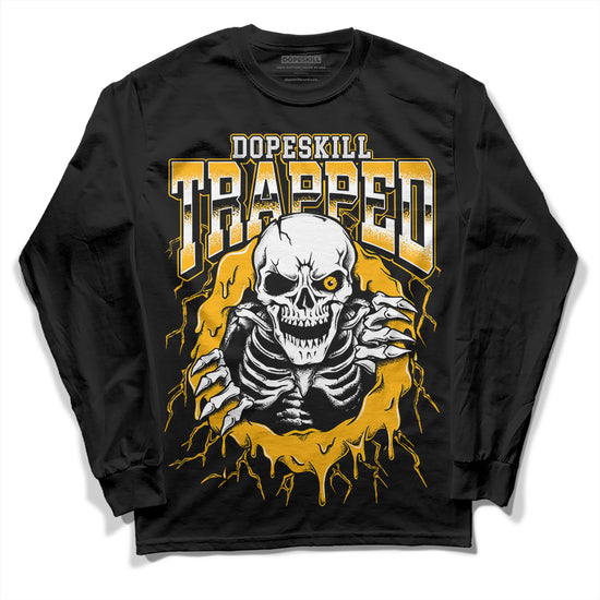 Dunk Low Championship Goldenrod  DopeSkill Long Sleeve T-Shirt Trapped Halloween Graphic Streetwear - Black 