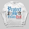 Jordan 3 Retro OG Rare Air DopeSkill Long Sleeve T-Shirt Protect Me From Evil Graphic Streetwear - White 