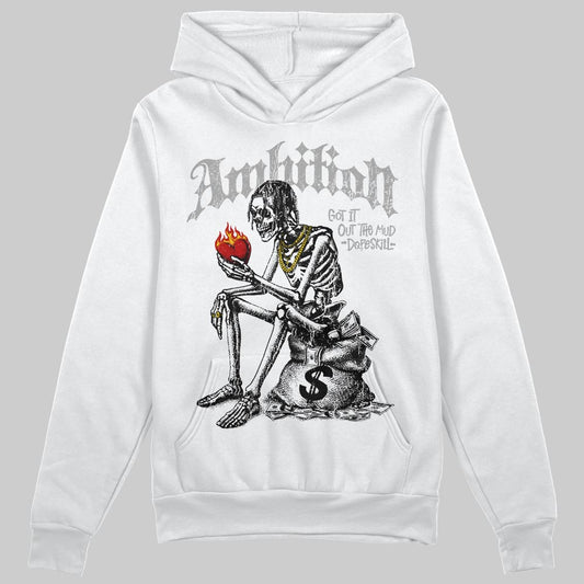 Grey Sneakers DopeSkill Hoodie Sweatshirt Ambition Graphic Streetwear - White 