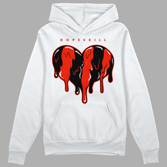 Jordan 6 Retro Toro Bravo DopeSkill Hoodie Sweatshirt Slime Drip Heart Graphic Streetwear - White 