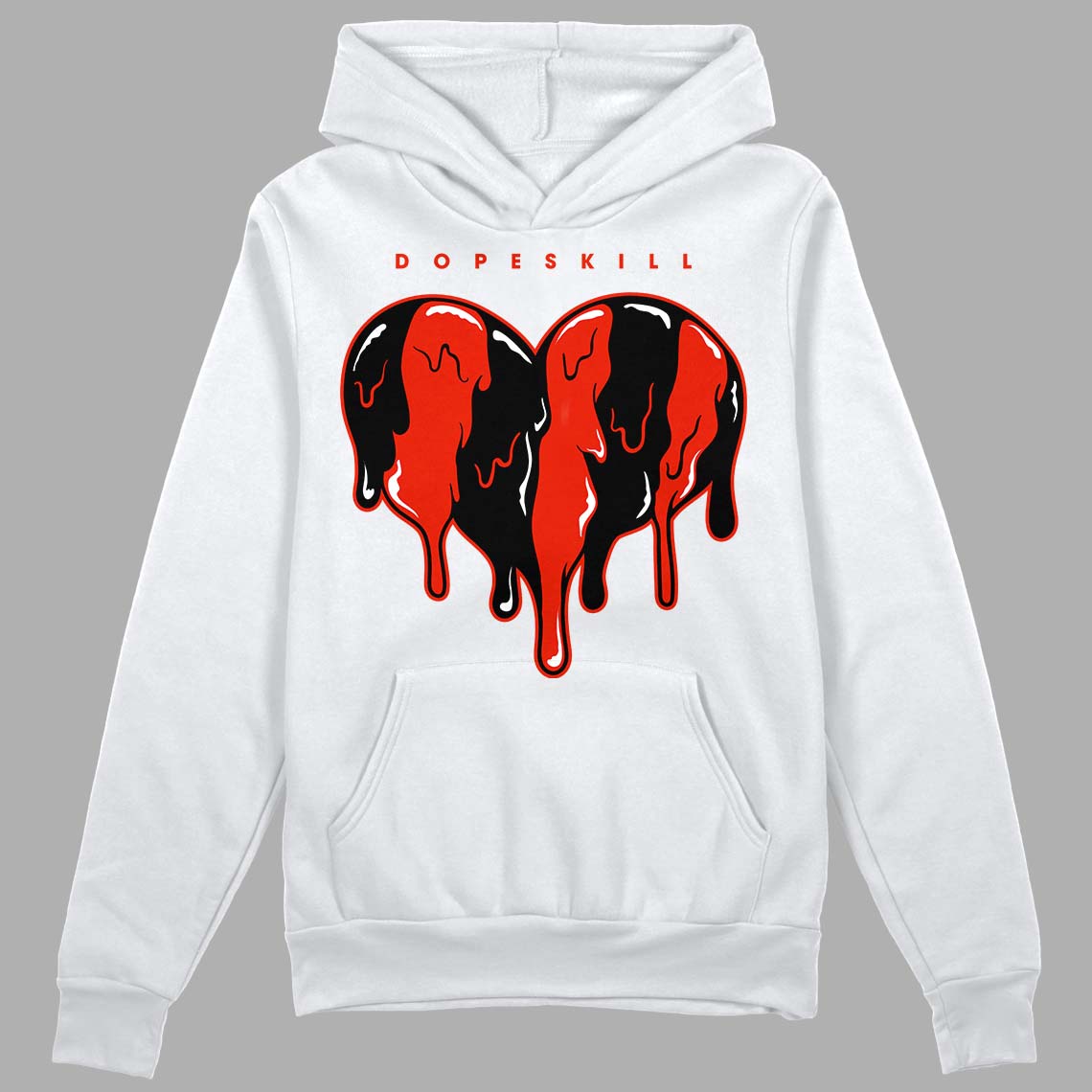 Jordan 6 Retro Toro Bravo DopeSkill Hoodie Sweatshirt Slime Drip Heart Graphic Streetwear - White 