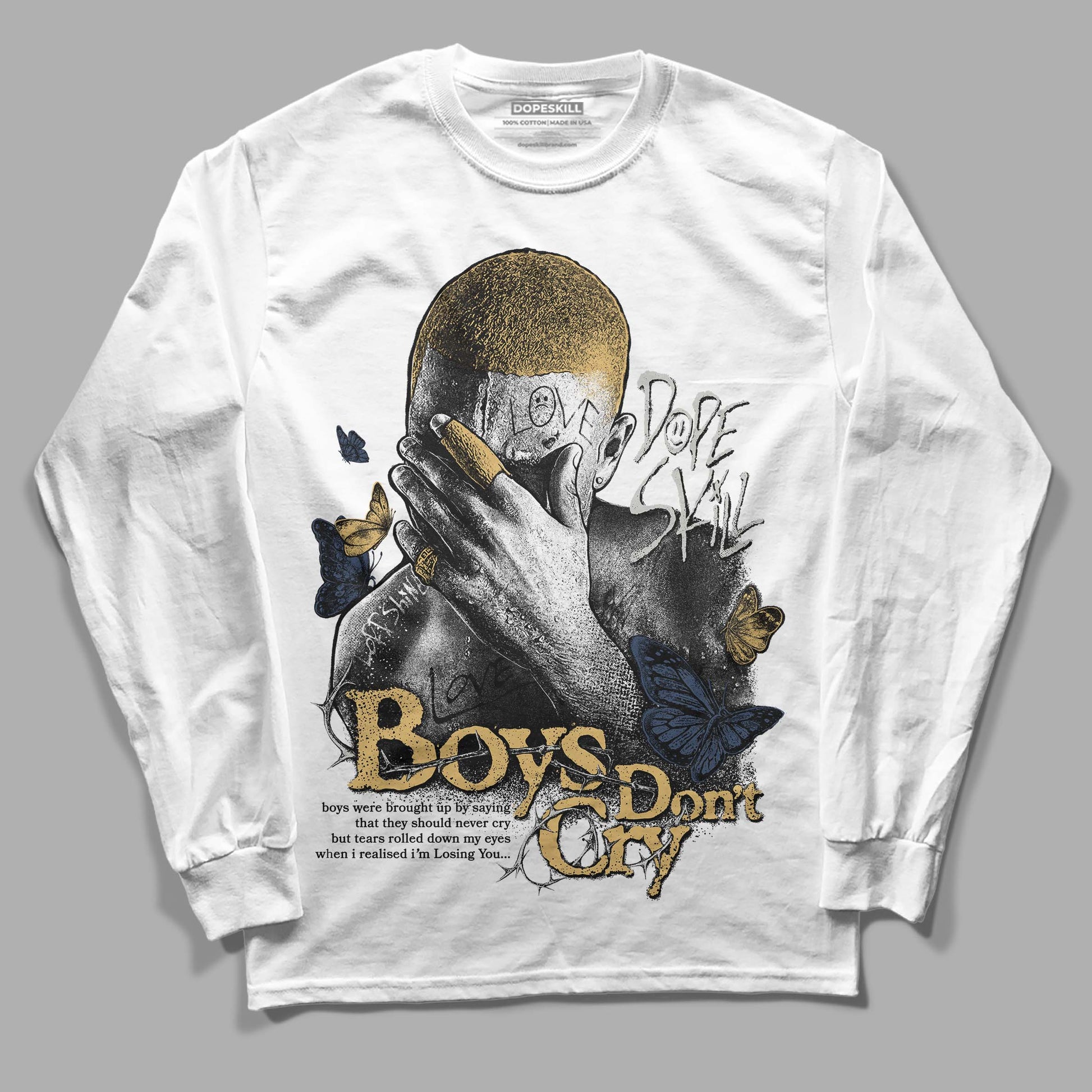 A Ma Maniere x Jordan 5 Dawn “Photon Dust” DopeSkill Long Sleeve T-Shirt Boys Don't Cry Graphic Streetwear - White