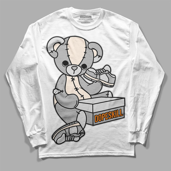 Dunk Low Cool Grey DopeSkill Long Sleeve T-Shirt Sneakerhead BEAR Graphic Streetwear - White