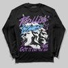 PURPLE Sneakers DopeSkill Long Sleeve T-Shirt Got It Out The Mud Graphic Streetwear - Black