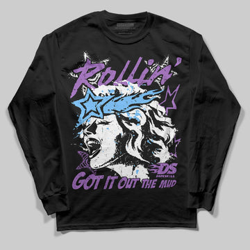 PURPLE Sneakers DopeSkill Long Sleeve T-Shirt Got It Out The Mud Graphic Streetwear - Black