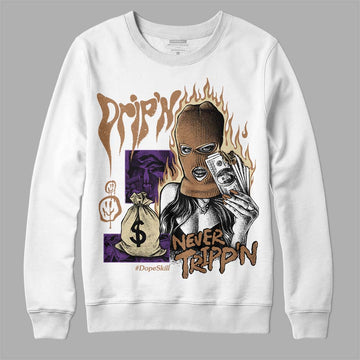 Jordan 6 WMNS Gore-Tex Brown Kelp DopeSkill Sweatshirt Drip'n Never Tripp'n Graphic Streetwear - White