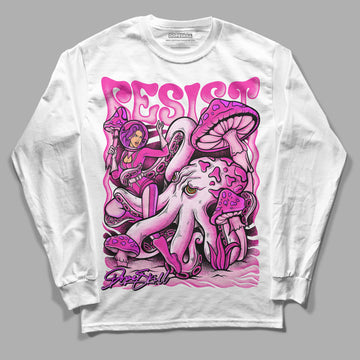 Pink Sneakers DopeSkill Long Sleeve T-Shirt Resist Graphic Streetwear - WHite