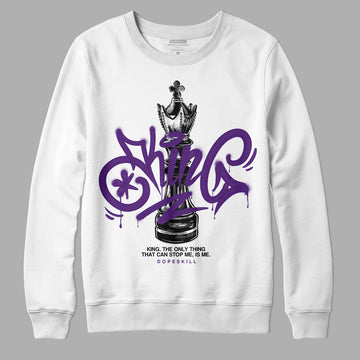 Jordan 12 “Field Purple” DopeSkill Sweatshirt King Chess Graphic Streetwear - White