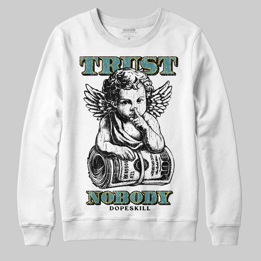 Jordan 11 Retro Gamma Blue (2025) DopeSkill Sweatshirt Trust Nobody Graphic Streetwear - White