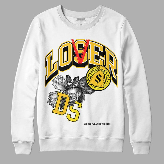 Jordan 4 Retro “Vivid Sulfur” DopeSkill Sweatshirt Loser Lover Graphic Streetwear - White 