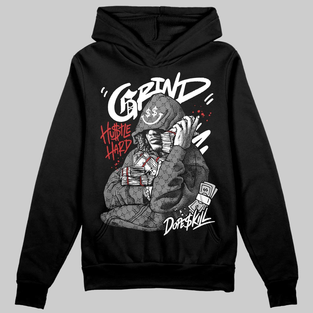 Grey Sneakers DopeSkill Hoodie Grind Pray Graphic Streetwear - Black
