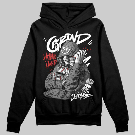 Grey Sneakers DopeSkill Hoodie Grind Pray Graphic Streetwear - Black