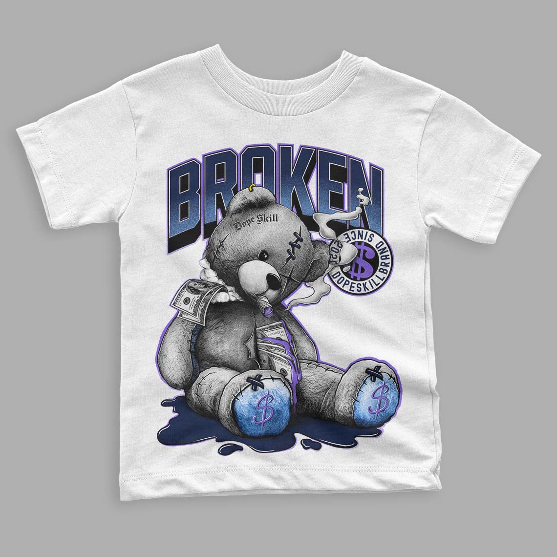 Jordan 5 SE “Georgetown” DopeSkill Toddler Kids T-shirt Sick Bear Graphic Streetwear