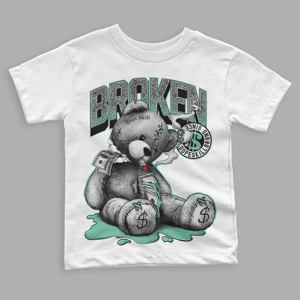 Jordan 3 "Green Glow" DopeSkill Toddler Kids T-shirt Sick Bear Graphic Streetwear - White 