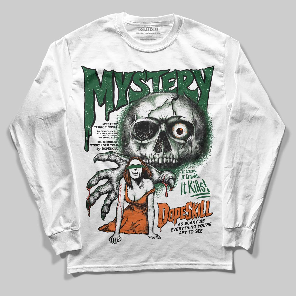 SoleFly x Air Jordan 3 “Fruits Of Our Labor” DopeSkill Long Sleeve T-Shirt Mystery Ghostly Grasp Graphic Streetwear - White