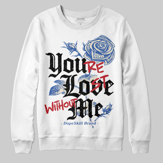 Jordan 1 Low Travis Scott x Fragment DopeSkill Sweatshirt You’re Lost Without Me Graphic Streetwear - White