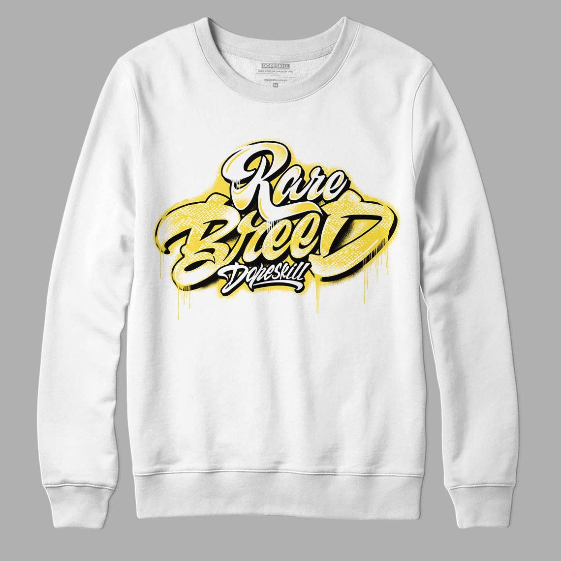 Jordan 11 Low 'Yellow Snakeskin' DopeSkill Sweatshirt Rare Breed Type Graphic Streetwear - White