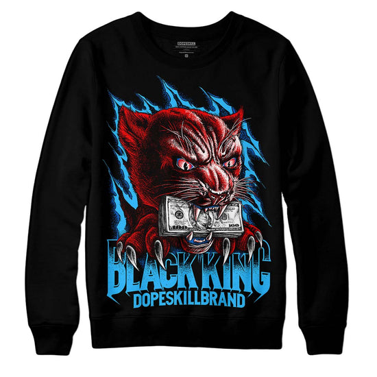 Jordan 1 High Retro OG “University Blue” DopeSkill Sweatshirt Black King Graphic Streetwear - Black