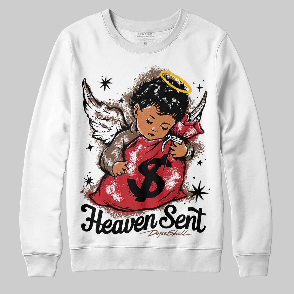 Jordan 9 'Olive' DopeSkill Sweatshirt Heaven Sent Graphic Streetwear - White