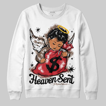 Jordan 9 'Olive' DopeSkill Sweatshirt Heaven Sent Graphic Streetwear - White