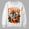 Orange, Black & White Sneakers DopeSkill Sweatshirt Chillin Graphic Streetwear - White