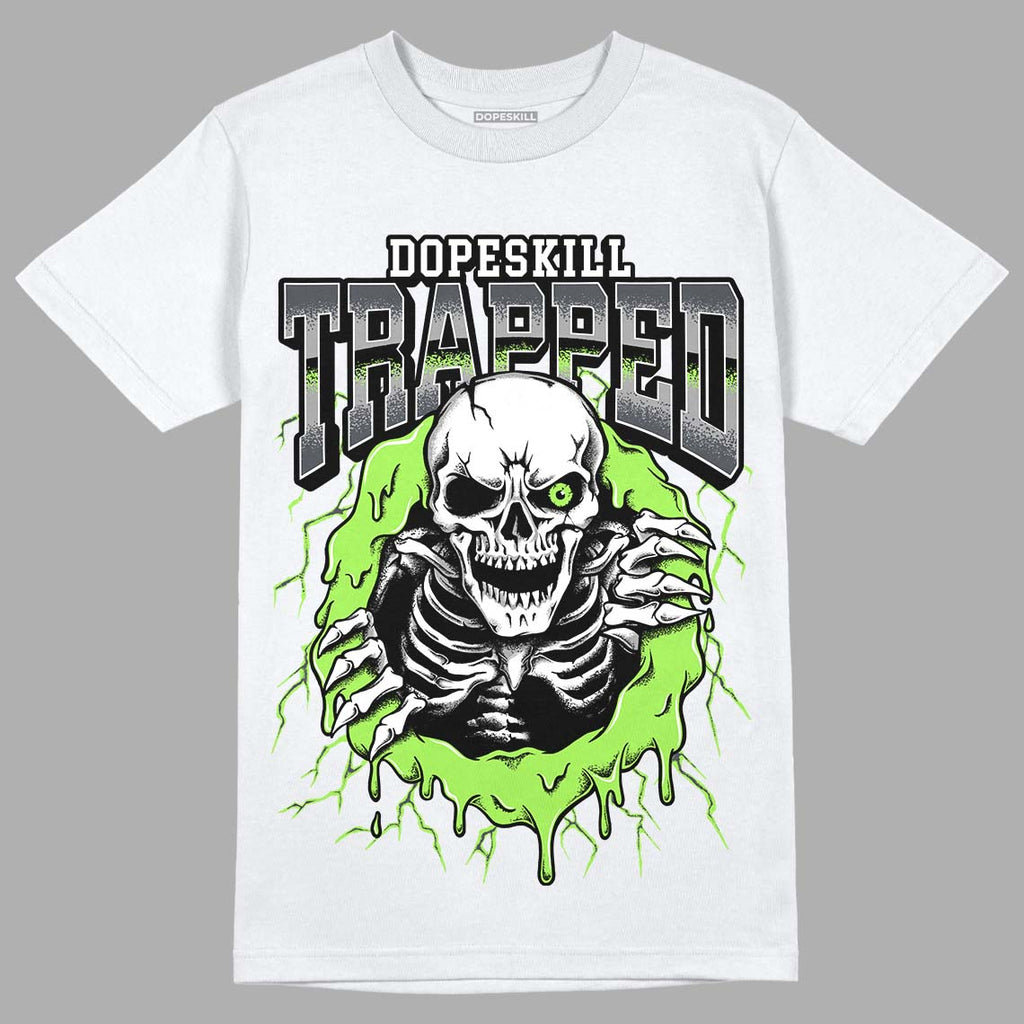 Jordan 5 Green Bean DopeSkill T-Shirt Trapped Halloween Graphic Streetwear - White