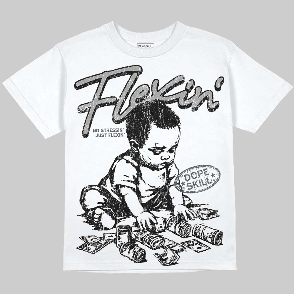Jordan 11 Cool Grey DopeSkill Oversize Print T-Shirt Flexin' Graphic Streetwear