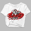 Jordan 1 Retro Low "Black Toe" DopeSkill Women's Crop Top Rare Breed Type Graphic Streetwear - White