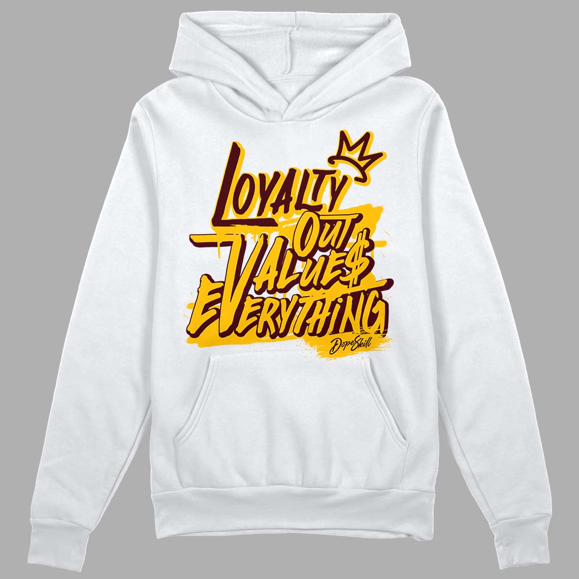 Dunk Yellow Bordeaux DopeSkill Hoodie Sweatshirt LOVE Graphic Streetwear - White