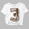 Jordan 3 Retro Palomino DopeSkill Women's Crop Top No.3 Graphic Streetwear - White