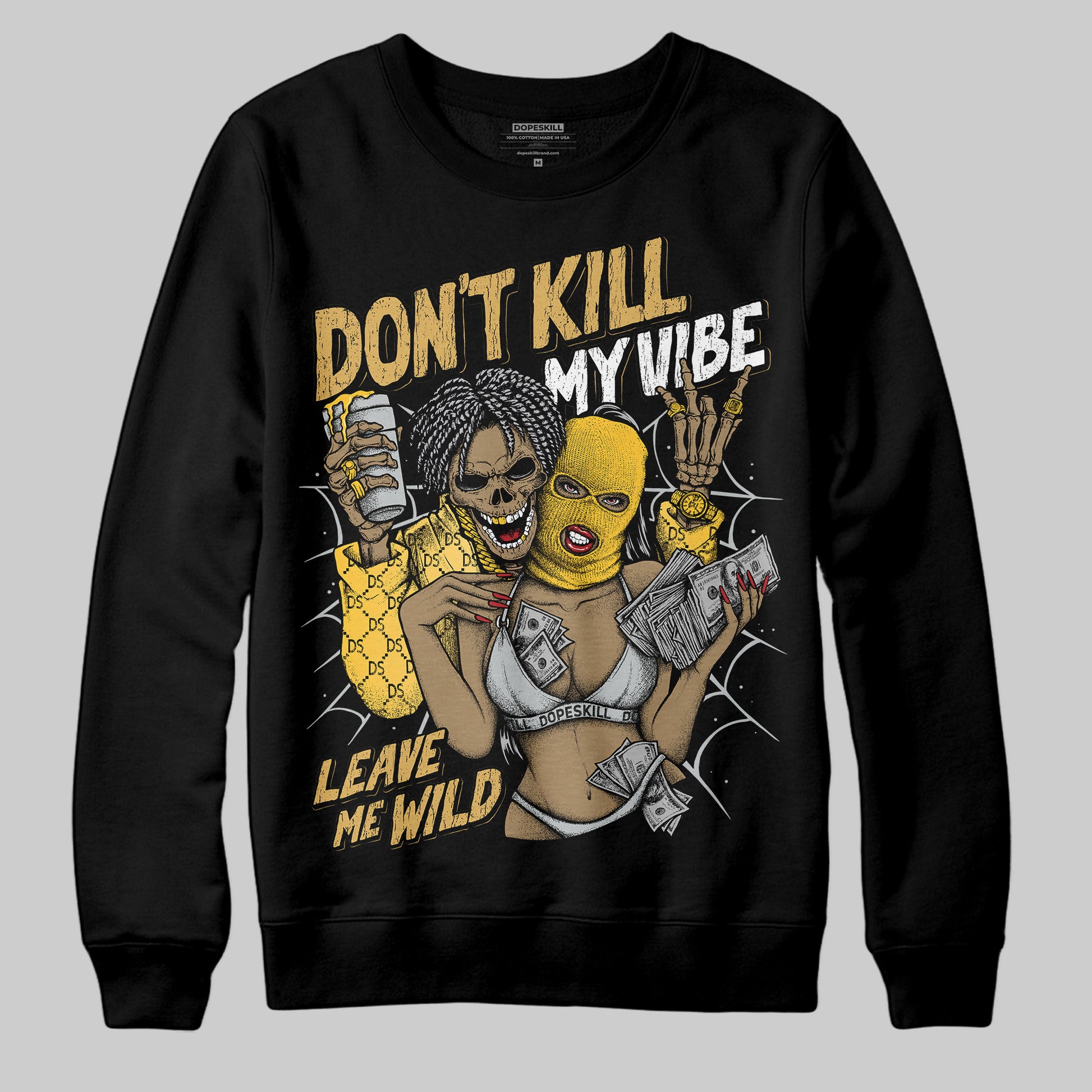 Jordan 12 "Phantom" DopeSkill Sweatshirt Don't Kill My Vibe Graphic Streetwear - Black