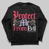 Jordan 5 Low “Peanut Butter Jelly” DopeSkill Long Sleeve T-Shirt Protect Me From Evil Graphic Streetwear - Black